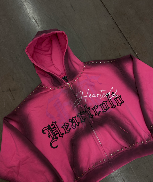 𝕭𝖑𝖆𝖈𝖐 𝖂𝖆𝖘𝖍𝖊𝖉 Zip Up Pink
