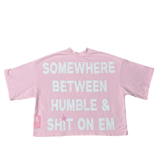 𝕾𝖔𝖒𝖊𝖜𝖍𝖊𝖗𝖊 𝕭𝖊𝖙𝖜𝖊𝖊𝖓 Reversible Tee Pink