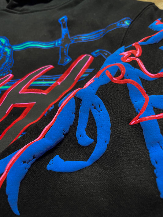 “𝕾𝖐𝖚𝖑𝖑 𝖈𝖗𝖚𝖘𝖍𝖊𝖗” Black Hoodie