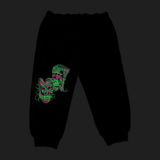 𝕾𝖈𝖆𝖗𝖊𝖉 𝕸𝖔𝖓𝖊𝖞 Sweatpants Black