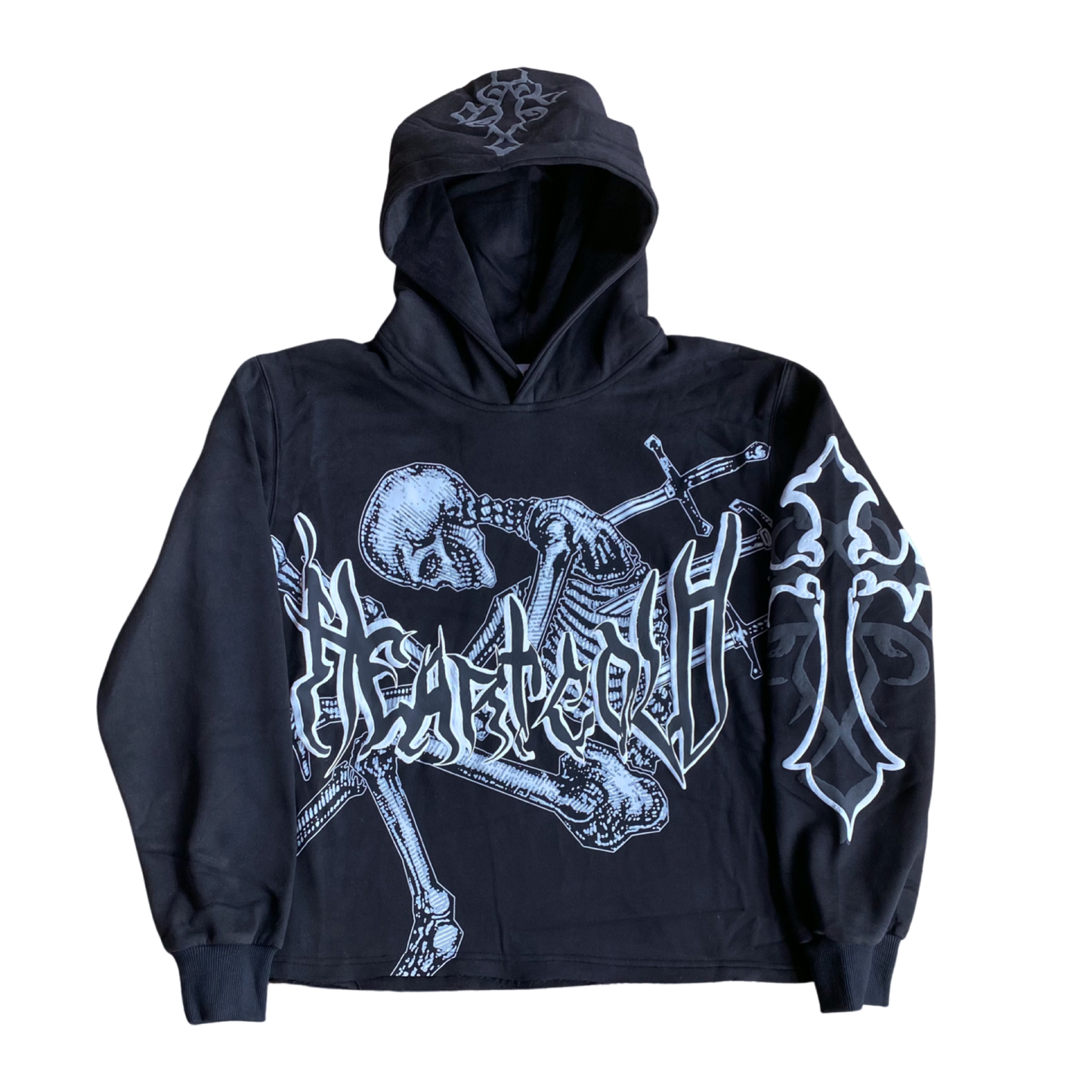 𝕾𝖐𝖚𝖑𝖑 𝖈𝖗𝖚𝖘𝖍𝖊𝖗 Hoodie Black and White