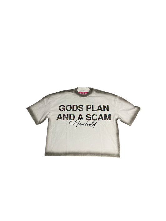 𝕲𝖔𝖉𝖘 𝕻𝖑𝖆𝖓 𝖆𝖓𝖉 𝖆 𝕾𝖈𝖆𝖒 Tee White