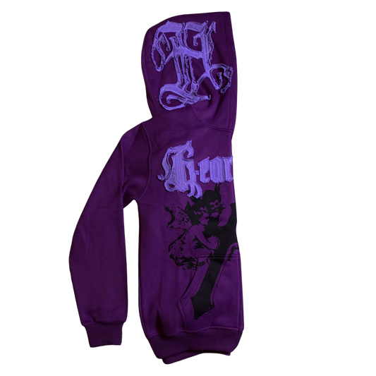 𝕮𝖍𝖊𝖗𝖚𝖇 𝕬𝖓𝖌𝖊𝖑 Zip Up Hoodie Purple