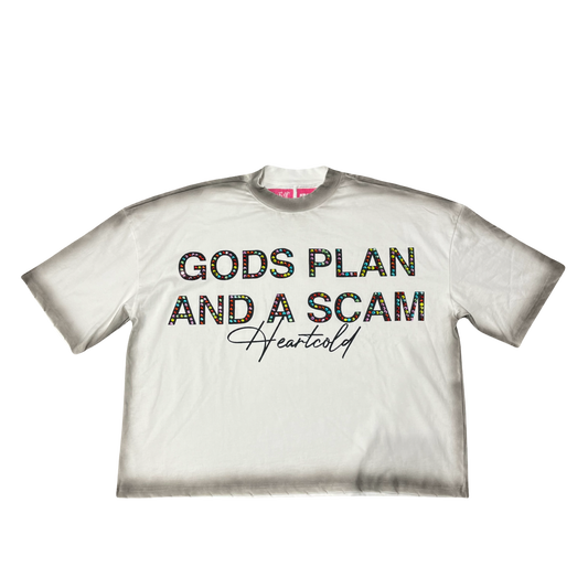 𝕲𝖔𝖉𝖘 𝕻𝖑𝖆𝖓 𝖆𝖓𝖉 𝖆 𝕾𝖈𝖆𝖒 Tee White