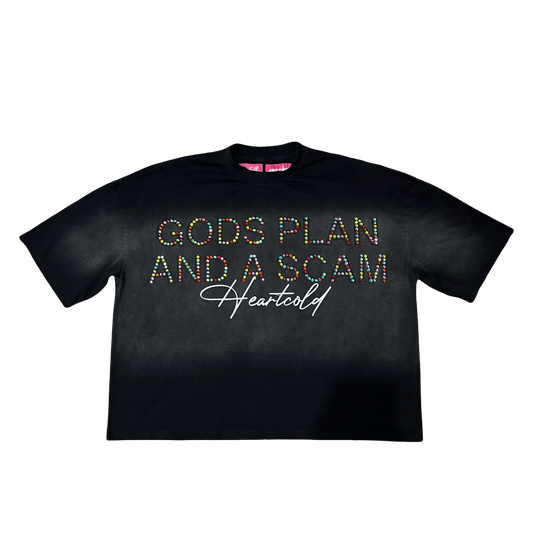 𝕲𝖔𝖉𝖘 𝕻𝖑𝖆𝖓 𝖆𝖓𝖉 𝖆 𝕾𝖈𝖆𝖒 Tee Black
