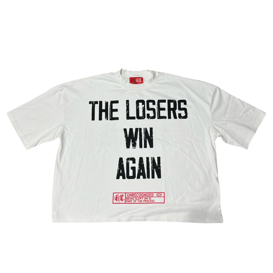 𝕿𝖍𝖊 𝖑𝖔𝖘𝖊𝖗𝖘 Oversized Boxy Tee White