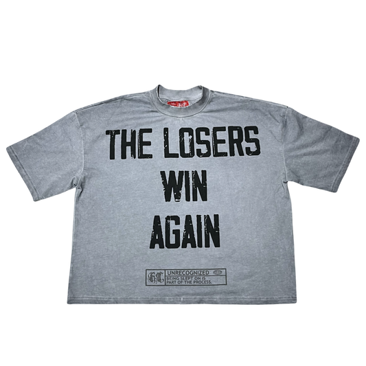 𝕿𝖍𝖊 𝖑𝖔𝖘𝖊𝖗𝖘 Oversized Boxy Tee Grey