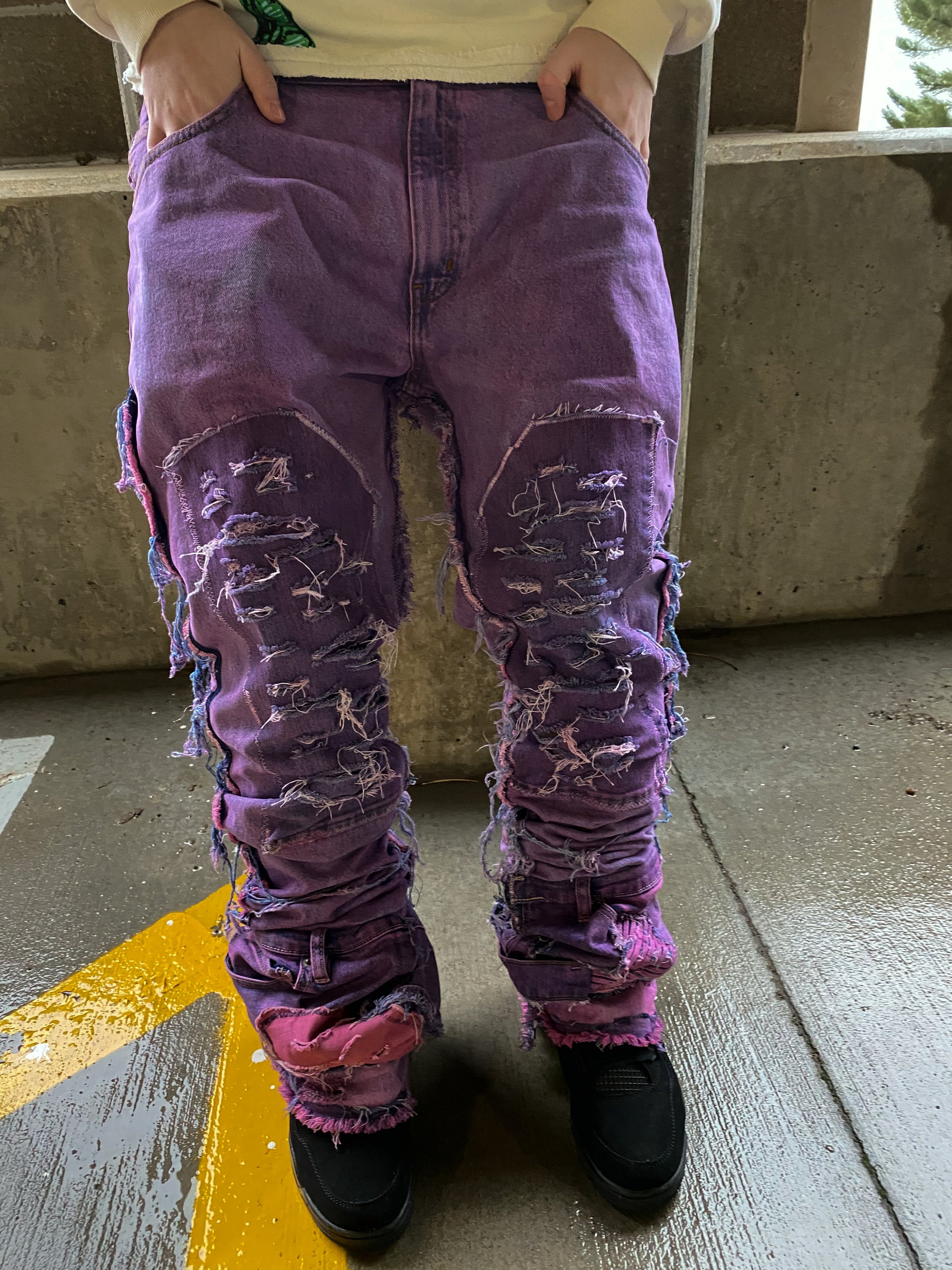 Purple denim jeans Clearance